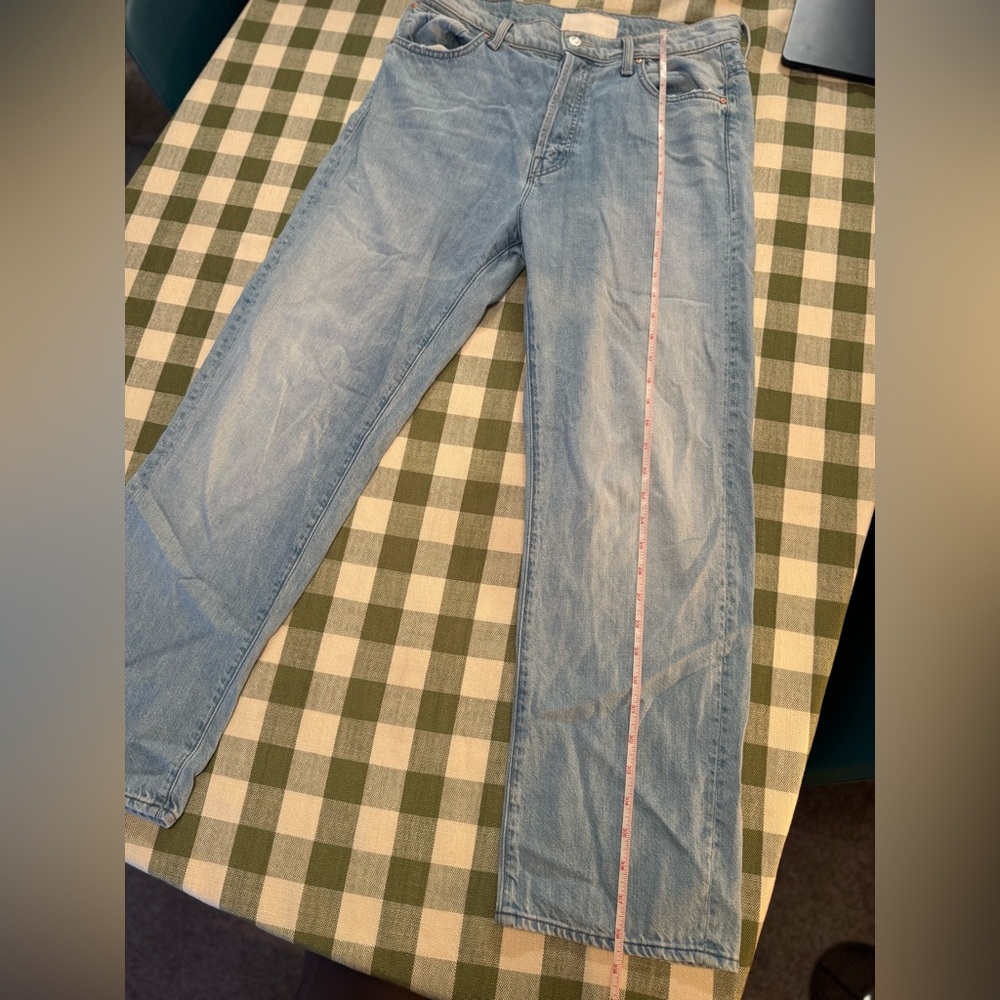 MOTHER Women's Straight Leg Jeans in Light Blue - Picture 13 of 16